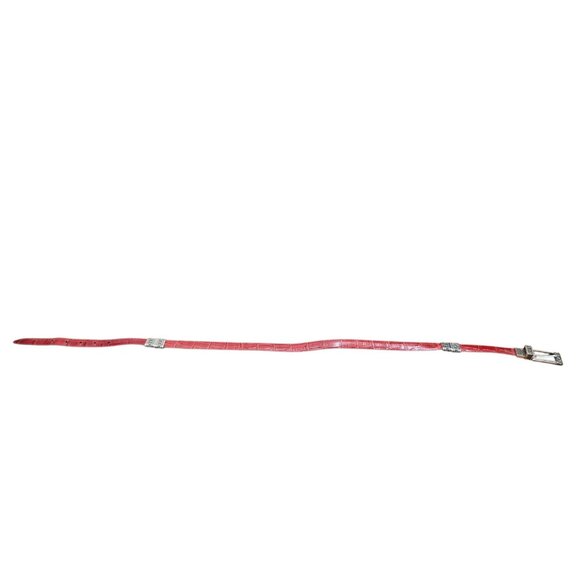 vintage reversible belt women's black and red silver tone Size L/34 - Picture 10 of 13